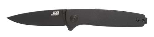SOG Twitch III Assisted Liner Lock Knife Blackout Edition, 3.1" 154CM Blade