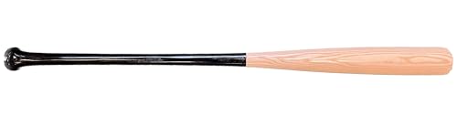 Wood Fungo Training Bat - Black/Natural, 35 Inch Baseball Softball Practice Bat