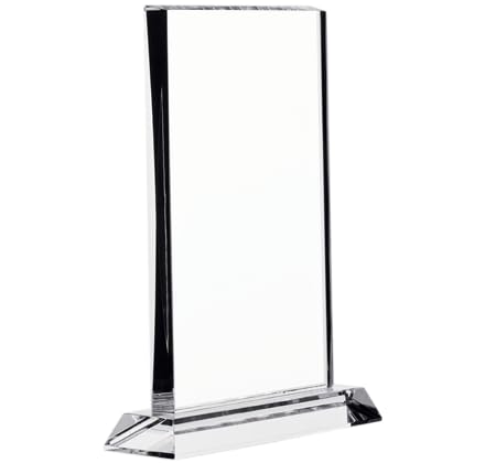Excellence In Leadership Customized Crystal Award Trophy 6.5" - Employee Recognition, Corporate Gift