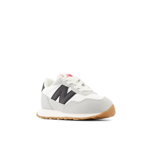 New Balance Kid's 237 Bungee Lace Sneakers - Little Kid White/Black 11