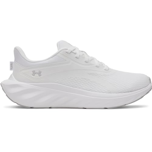Under Armour Women's Charged+ Ascend Running Shoes - White/White/Halo Gray, Size 8