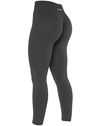AUROLA Dream Collection Workout Leggings for Women High Waist Seamless Scrunch Athletic Pants - Small Pack (Black, Asphalt Grey, Ultimate Grey)