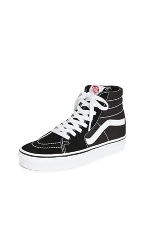Vans Women's Sk8-Hi Tapered Stackform Sneakers - Black/Black/White, Size 8.5 Women / 7 Men