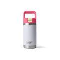 Kids Water Bottle with Straw Cap - 12 oz Pink & Grasshopper, Leakproof