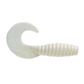 White PowerBait Power Grubs Soft Plastic Fishing Bait - 4 Inches, 10 Count