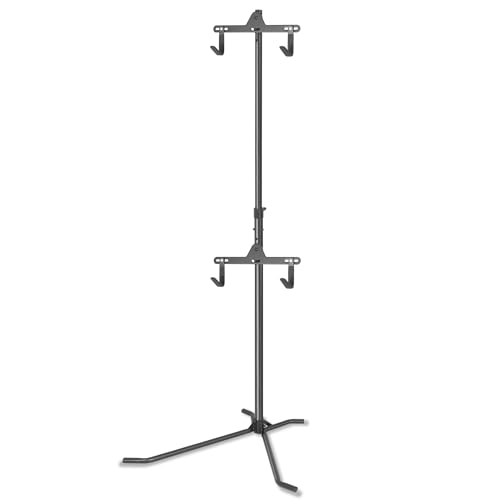 2 Bike Bicycle Floor Storage Stand - Vertical Garage or Apartment Rack