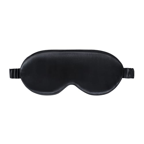 SLIP Black Contour Silk Sleep Mask - Lash-Friendly, Light Blocking Night Mask