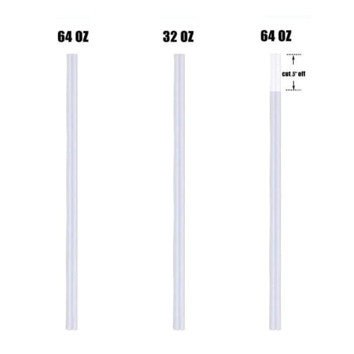 Hydro Flask Wide Mouth Replacement Straws 6-Pack with 2 Cleaning Brushes
