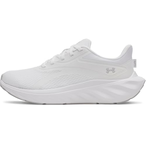 Under Armour Women's Charged+ Ascend Running Shoes - White/White/Halo Gray, Size 8