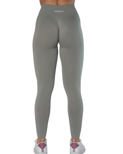 AUROLA Dream Collection Workout Leggings for Women High Waist Seamless Scrunch Athletic Pants - Small Pack (Black, Asphalt Grey, Ultimate Grey)
