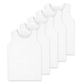 Kids' Boys Tank Tops 5-Pack Cotton Sleeveless Undershirts Age 2-16, White 11-13 Years