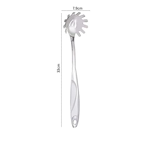HornTide Stainless Steel Pasta Tongs Set with Spaghetti Claw - Pasta Tong Spoon Variation