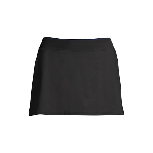 Lands' End Women's Tummy Control Swim Skirt Bottoms - Black, 16