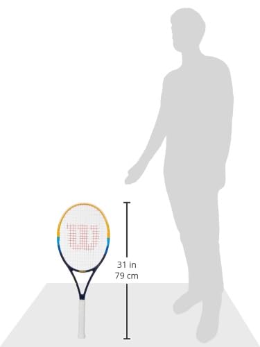 Wilson Adult Recreational Tennis Racket Grip Size 2 4 1/4 Blue/Orange