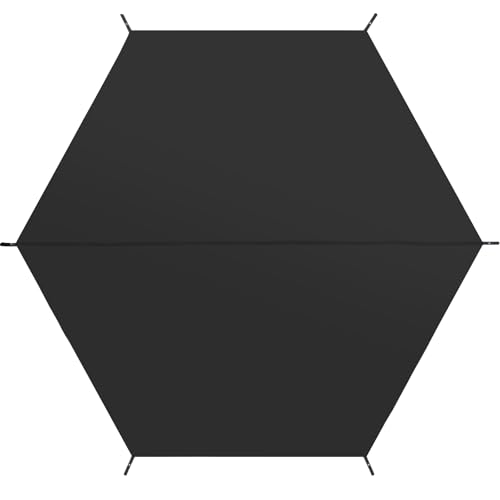 MasterCanopy 12x12 Hexagonal Tent Footprint with Storage Bag Black