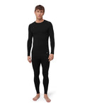 DANISH ENDURANCE Merino Wool Base Layer Set Men Black X-Large Thermal Underwear
