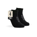 HOLLOW No Show Alpaca Socks 4 Pairs Large Black Moisture Wicking Unisex