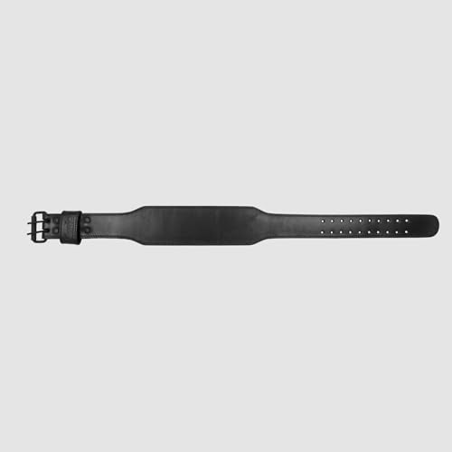 Aesthreadics Black Small Tapered Leather Weightlifting Belt for Men & Women