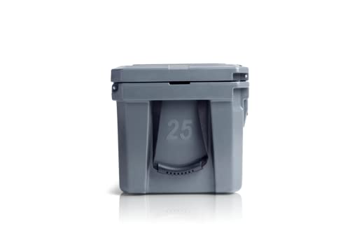 Gray 25 Quart Roto-Molded Ice Cooler - Long Term Ice Retention