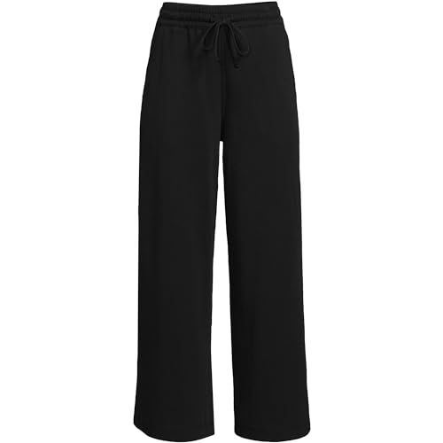 Lands' End Women's Sport Knit Cropped Pants with Drawstring - 2X Black