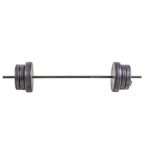 55LB Adjustable Barbell Weight Set for Home Gym Strength Training – Made in USA