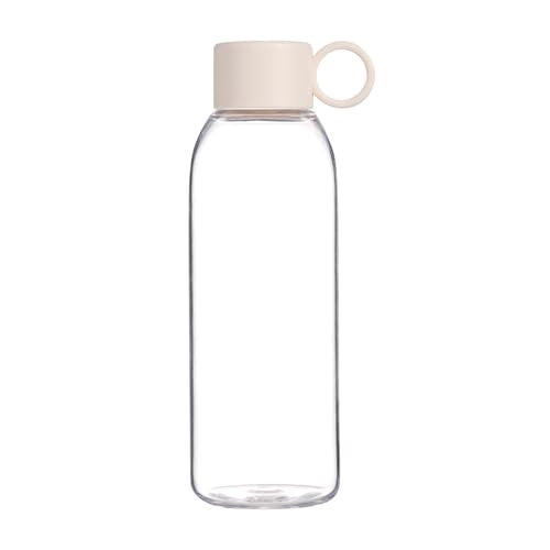 emoi 22oz Clear Water Bottle - Reusable Leakproof BPA-Free for School Travel Gym - White