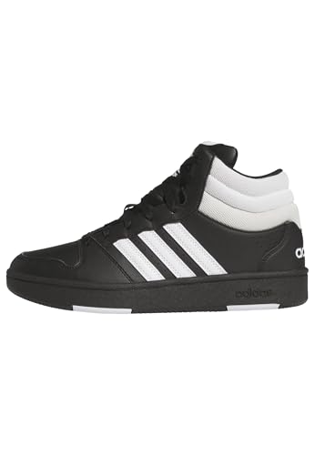 adidas Men’s Hoops Mid Classic Sneakers Shoes - Black, 11 Men / 12 Women, Black/White/Orbit Grey