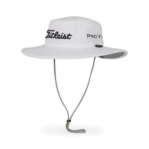 Titleist Tour Golf Hat One Size White/Black UV Sun Protection