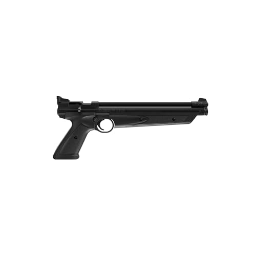 Crosman .22 Caliber Pellet Pistol - Black, Bolt-Action, Up to 460 FPS