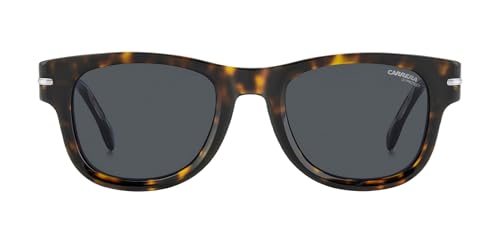Havana Brown Carrera Square Sunglasses 50mm UV Protection - Unisex