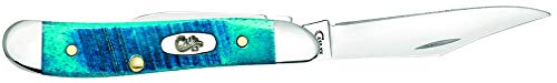 Case 25596 Pocket Knife with Caribbean Blue Jig Bone Handle, 2.875 Inch Closed