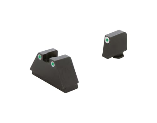 AmeriGlo Glock Sight Set Green Tritium 3 Dot for Co-Witness & Backup
