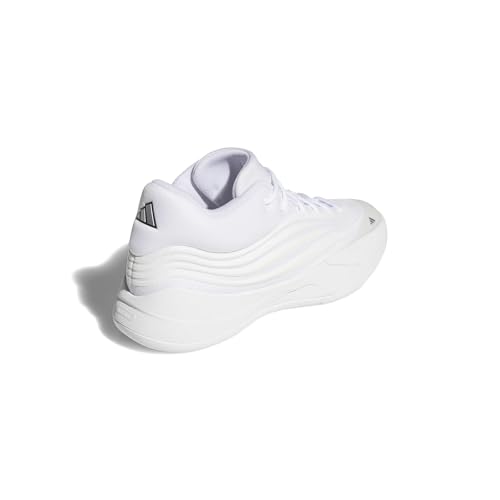 adidas Unisex Basketball Shoes Dame X 7.5 Women / 6.5 Men White Silver Metallic
