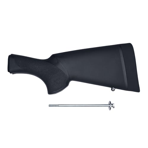 Hogue OverMolded Rubber Shotgun Stock for Remington 870 12 Gauge - Black, 12" LOP
