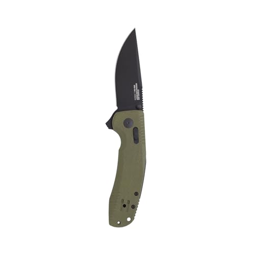SOG TAC XR OD Green Folding Knife 3.4" D2 Steel Ambidextrous Lock