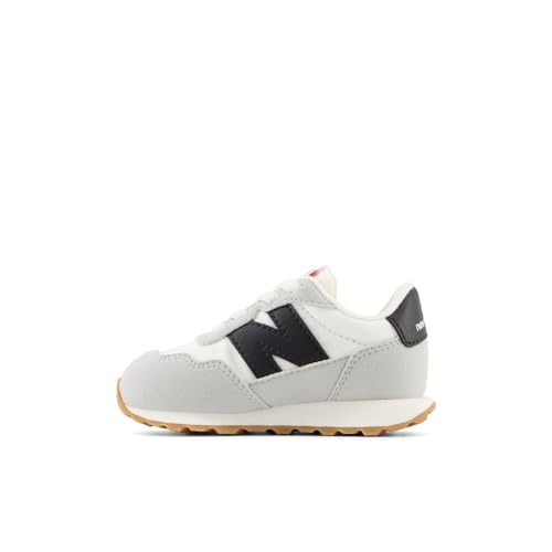 New Balance Kid's 237 Bungee Lace Sneakers - Little Kid White/Black 11