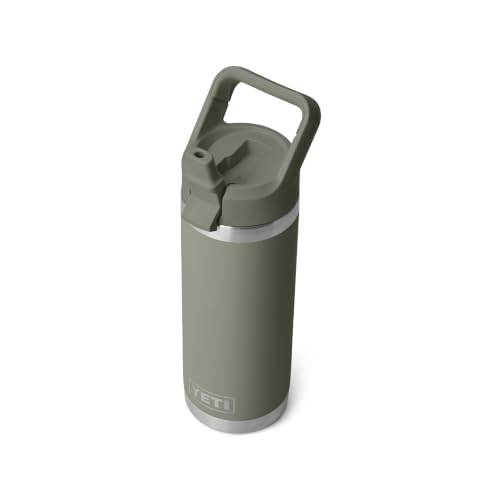 YETI 18 oz Insulated Stainless Steel Bottle with Color Match Straw Cap - Pampa Green