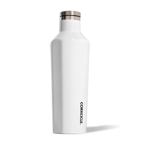 Corkcicle 16 oz Insulated Canteen - Gloss White, Keeps Drinks Cold 25H & Hot 12H