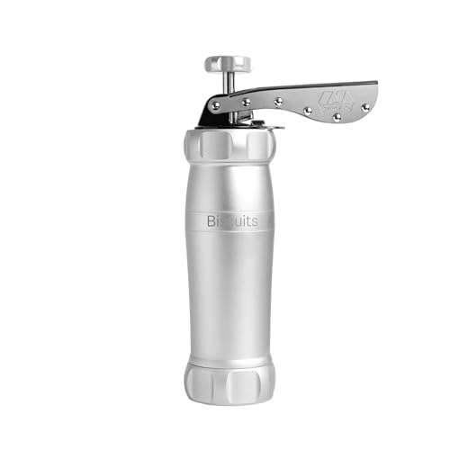 Marcato Biscuit Cookie Press Silver - 20 Shapes, 2 Sizes, Italian Aluminum