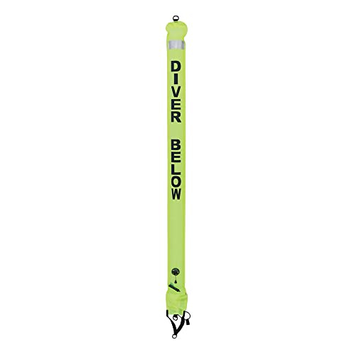XS Scuba Smart Marker Buoy (SMB) 6 Ft Yellow Water Safety Signaling Device