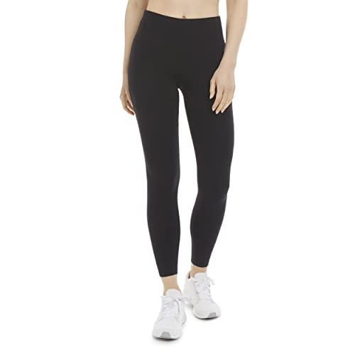 Energy Zone Women's High Waist Cotton Stretch Ankle Leggings - Deep Black 2X