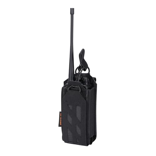Tactical Radio Holster Holder Black 3x1x6 Inch Adjustable Molle System