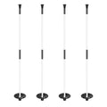 KINGTOP 3ft White Fiberglass Golf Flagpole Set with Retrieval Base - 4 Pack for Practice & Backyard Golf
