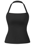 Women's Workout Tank Top with Built-In Bra Square Neck Sleeveless Activewear