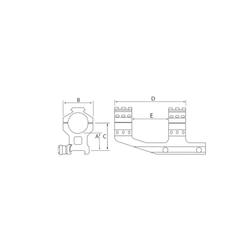 Burris 1-Inch P.E.P.R. Riflescope Mount with Picatinny Rings, Black