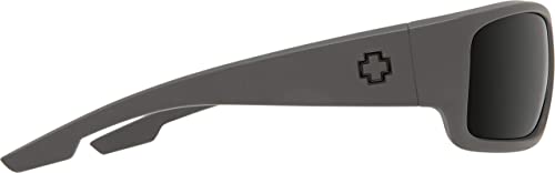 Spy Optic Piper Rectangular Wrap Sunglasses Matte Grey / Grey Polarized