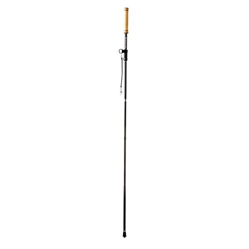 X Carbon Tech Carbon Fiber Wading Staff with Cork Handle - 3-Piece Z-Fold Design