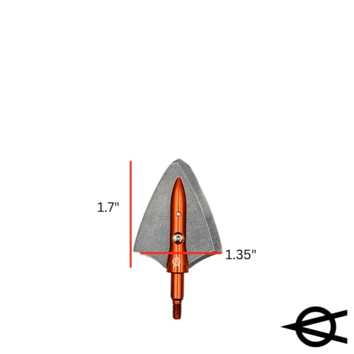 Single Bevel Broadheads 3 Pack - 200 Grain Arrow Tips for Hunting