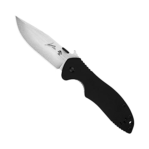 Kershaw Emerson CQC-K Folding Pocket Knife Model 6034d2, D2 Steel, Wave Shaped Feature