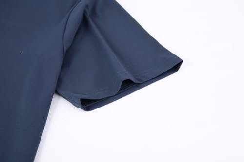 Alex Vando Men's Golf Shirt Large Navy Quick-Dry Short Sleeve Polo